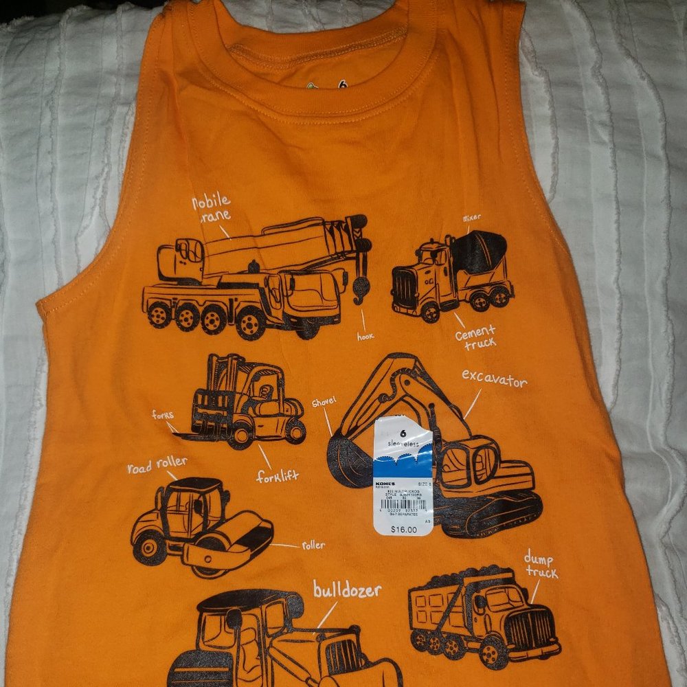 Jumping Beans Multi Truck Tank Top For Boy or Girl